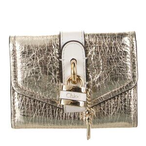Chloe Mini Metallic Trifold Aby Wallet